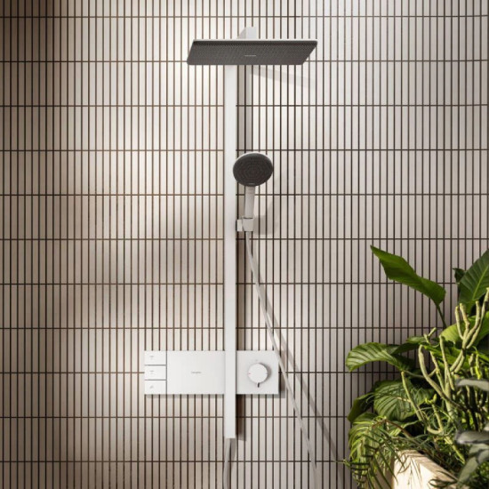 Душова система Hansgrohe Raindance Alive Q 340/210 2jet EcoSmart ShowerSelect Comfort, Matt White (24591700)
