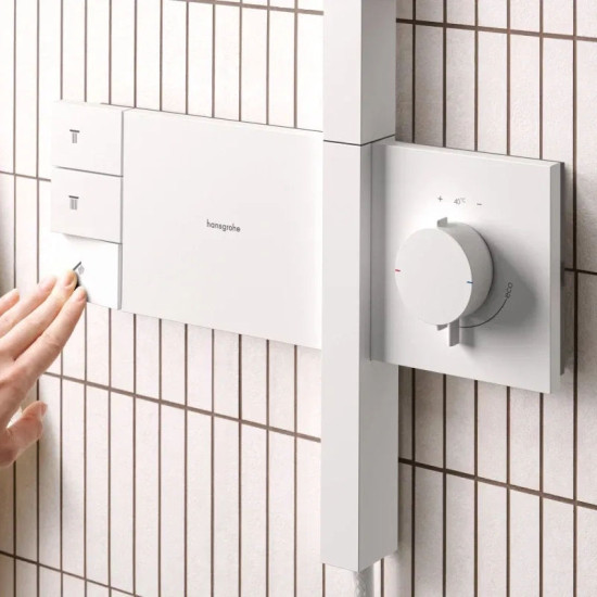 Душова система Hansgrohe Raindance Alive Q 340/210 2jet EcoSmart ShowerSelect Comfort, Matt White (24591700)