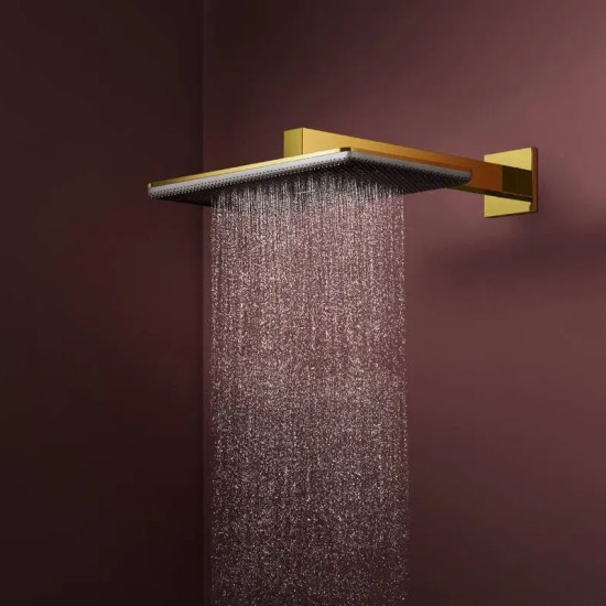 Душевая система Hansgrohe Raindance Alive Q 340/210 2jet EcoSmart ShowerSelect Comfort, Polished Gold Optic (24591990)