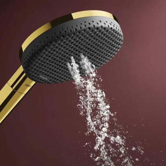 Душевая система Hansgrohe Raindance Alive Q 340/210 2jet EcoSmart ShowerSelect Comfort, Polished Gold Optic (24591990)