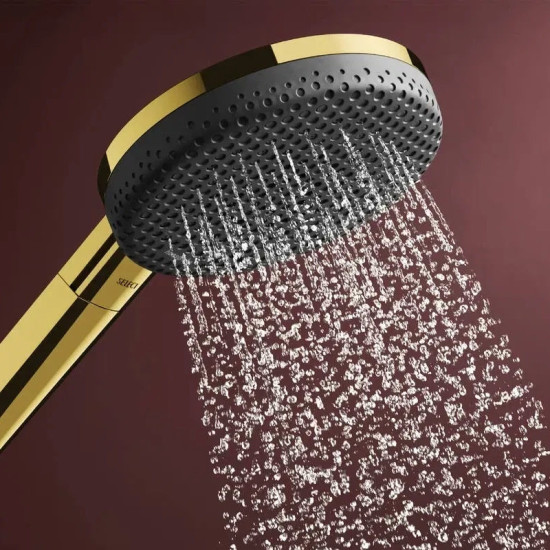 Душевая система Hansgrohe Raindance Alive Q 340/210 2jet EcoSmart ShowerSelect Comfort, Polished Gold Optic (24591990)