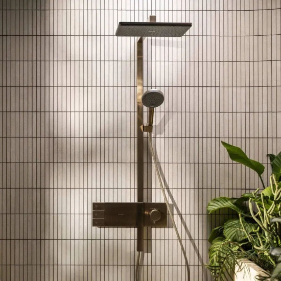 Душевая система Hansgrohe Raindance Alive Q 340/210 2jet ShowerSelect Comfort, Brushed Bronze (24590140)
