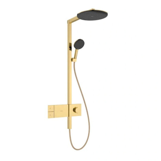 Душова система Hansgrohe Raindance Alive S 300 1jet EcoSmart с ShowerSelect Comfort, Polished Gold Optic (24583990)