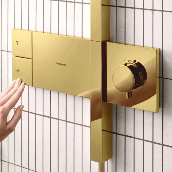 Душова система Hansgrohe Raindance Alive S 300 1jet EcoSmart с ShowerSelect Comfort, Polished Gold Optic (24583990)