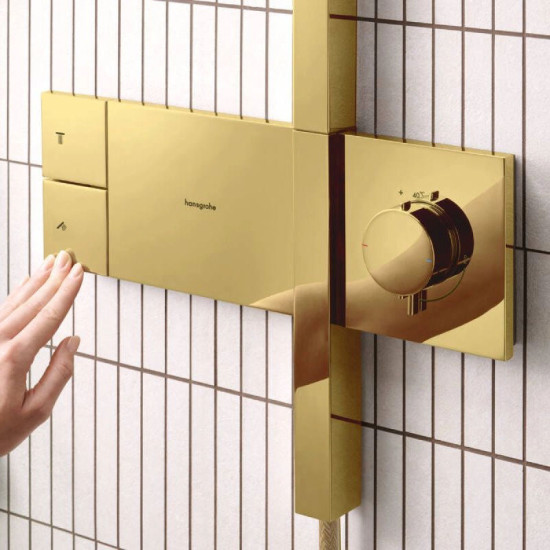 Душевая система Hansgrohe Raindance Alive S 300 1jet с ShowerSelect Comfort, Polished Gold Optic (24582990)
