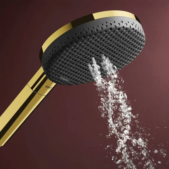 Душевая система Hansgrohe Raindance Alive S 300 2jet EcoSmart з ShowerSelect Comfort, Polish Gold Optic (24596990)