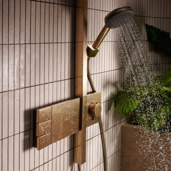 Душова система Hansgrohe Raindance Alive S 300 2jet EcoSmart с ShowerSelect Comfort, Brushed Bronze (24596140)