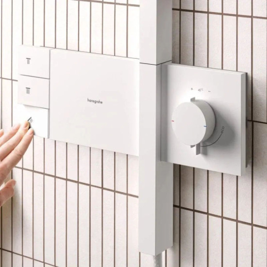 Душова система Hansgrohe Raindance Alive S 300 2jet EcoSmart с ShowerSelect Comfort, Matt White (24596700)