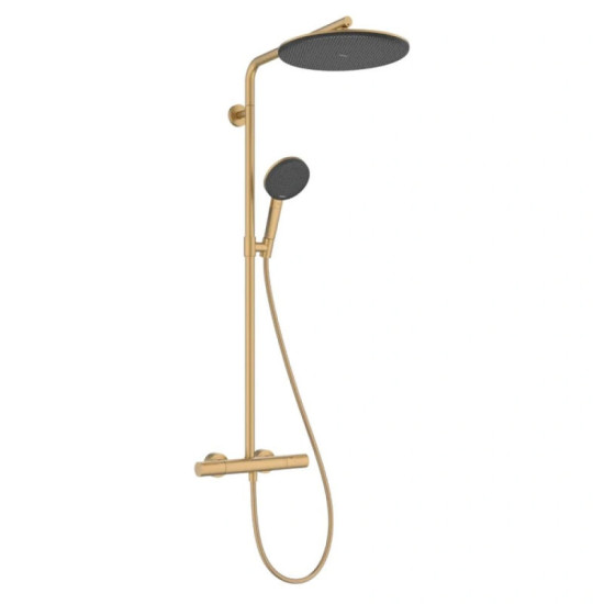 Душова система Hansgrohe Raindance Alive S Puro 300 1jet EcoSmart с Ecostat Element, Brushed Bronze (24593140)