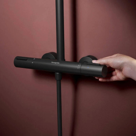 Душова система Hansgrohe Raindance Alive S Puro 300 1jet EcoSmart с Ecostat Element, Matt Black (24593670)