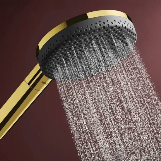 Душевая система Hansgrohe Raindance Alive S Puro 300 1jet с Ecostat Element, Polished Gold Optic (24592990)
