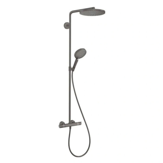 Душевая система Hansgrohe Raindance S 240 EcoSmart PowderRain 2jet, Brushed Black Chrom (28823340)