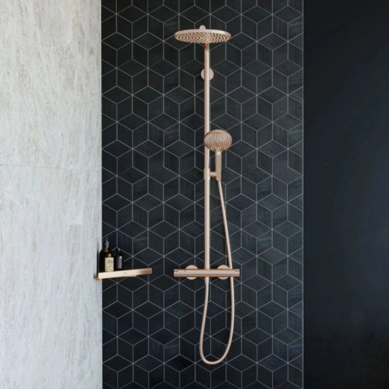 Душова система Hansgrohe Raindance S 240 EcoSmart PowderRain 2jet, Brushed Bronze (28823140)