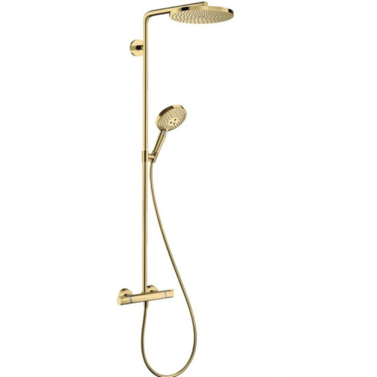 Душова система Hansgrohe Raindance S 240 Showerpipe PowderRain 1jet, polished gold optic (27633990)