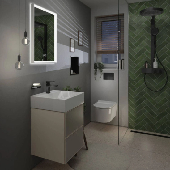 Душова система Hansgrohe Rainfinity Showerpipe 360 1jet с ShowerTablet 350, Matt Black (26853670)