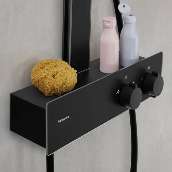 Душова система Hansgrohe Rainfinity Showerpipe 360 1jet с ShowerTablet 350, Matt Black (26853670)