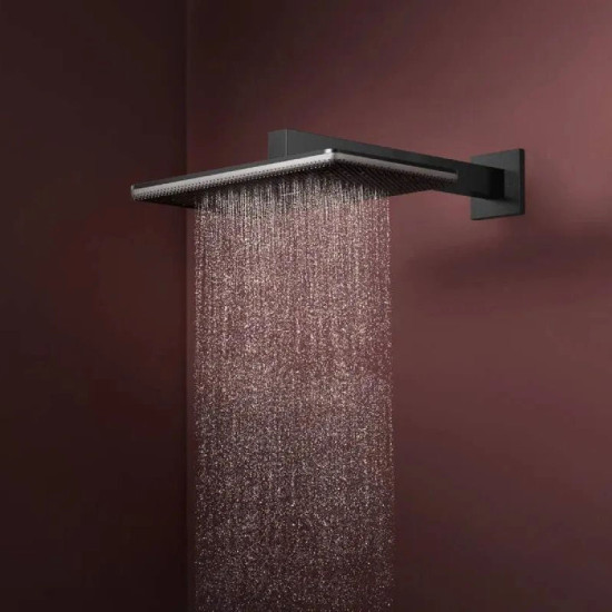 Лейка для верхнего душа Hansgrohe Raindance Alive Q 340/210 1jet, Brushed Black Chrome (24530340)