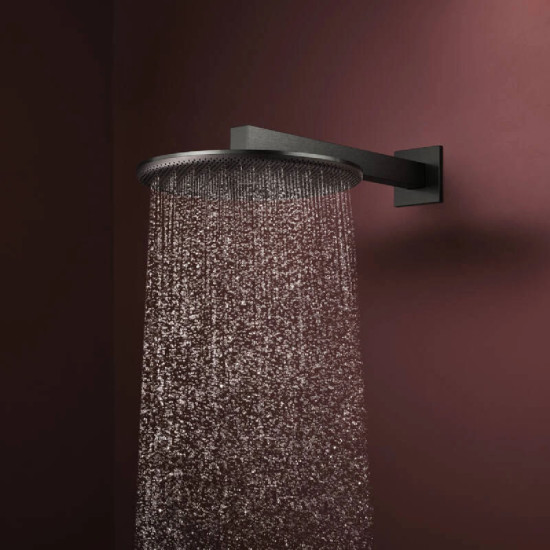 Лейка для верхнего душа Hansgrohe Raindance Alive S 300 2jet с держателем, Brushed Black Chrome (24540340)