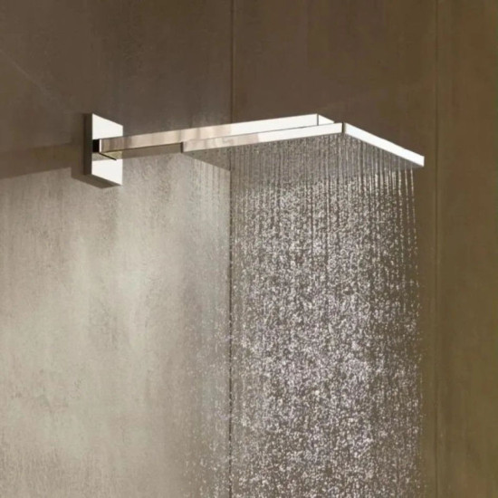 Лійка для верхнього душу Hansgrohe Raindance Select E 300 1jet Air EcoSmart з утримувачем, Brushed Black Chrome (26239340)