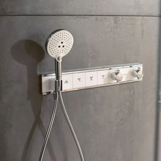Лійка для ручного душу Hansgrohe Raindance Select S 120 3jet EcoSmart 9L, Brushed Black Chrome (26531340)