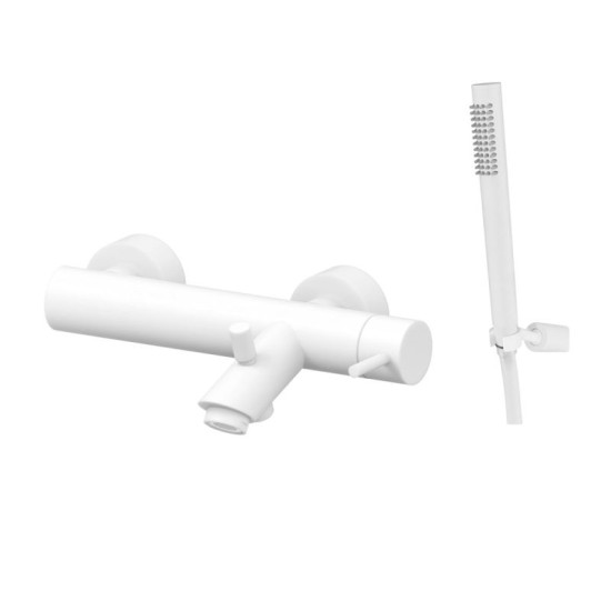 Смеситель для ванны Paffoni Light белый матовый (LIG023BO)