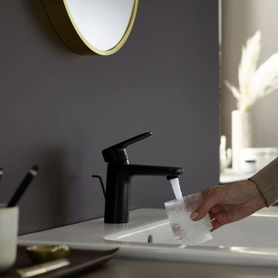 Змішувач для раковини Hansgrohe Vernis Blend 100 CoolStart pop-up, Matt Black (71585670)