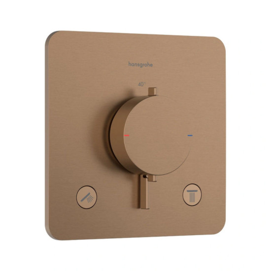 Смеситель термостатический скрытого монтажа для душа Hansgrohe Ecostat Comfort Q Brushed Bronze (33713140)