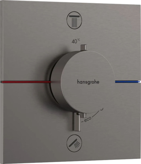 Змішувач термостатичний прихованого монтажу для душу Hansgrohe ShowerSelect Comfort E Brushed Black Chrome (15572340)