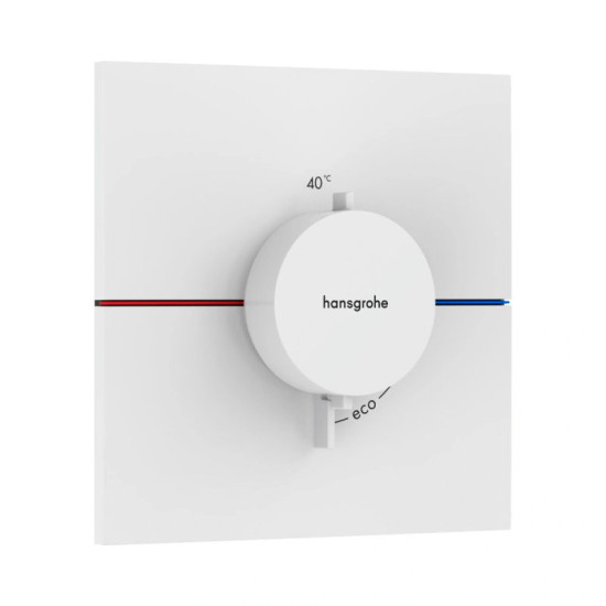 Змішувач термостатичний прихованого монтажу для душу Hansgrohe ShowerSelect Comfort E HighFlow, Matt White (15574700)