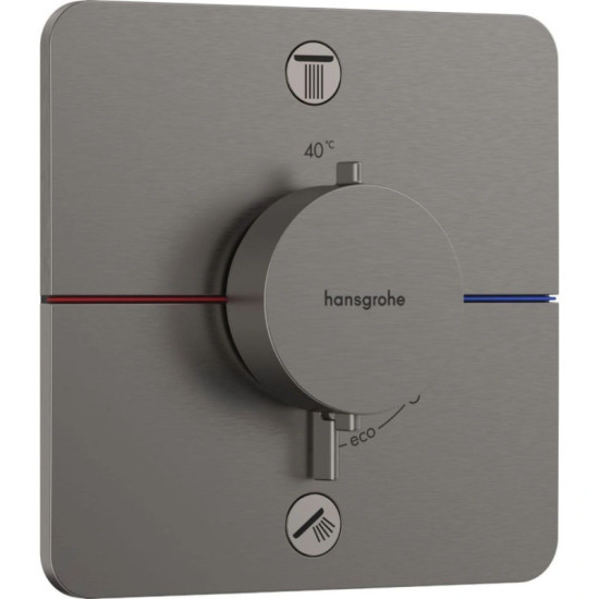 Змішувач термостатичний прихованого монтажу для душу Hansgrohe ShowerSelect Comfort Q Brushed Black Chrome (15583340)