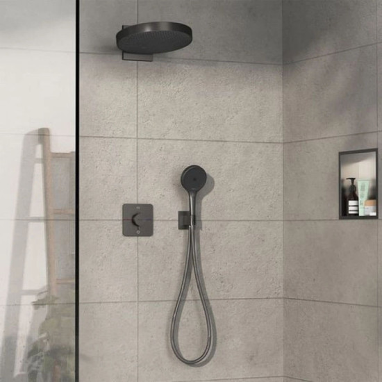 Змішувач термостатичний прихованого монтажу для душу Hansgrohe ShowerSelect Comfort Q Brushed Black Chrome (15583340)