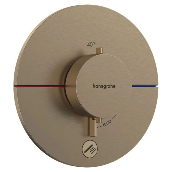 Смеситель термостатический скрытого монтажа для душа Hansgrohe ShowerSelect Comfort S HighFlow Brushed Bronze (15562140)