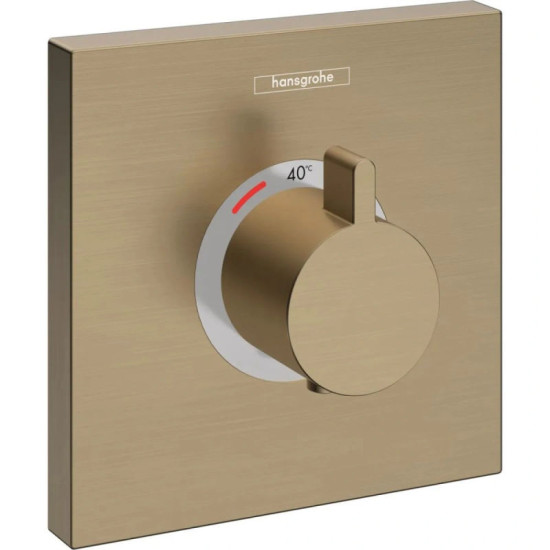 Смеситель термостатический скрытого монтажа для душа Hansgrohe ShowerSelect Highflow, Brushed Bronze (15760140)