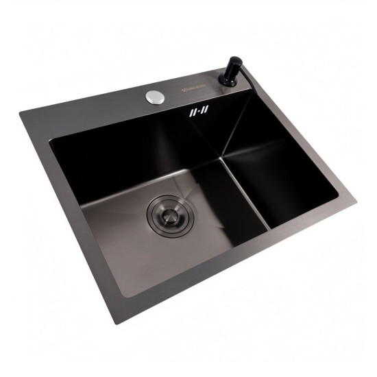Кухонна мийка Valeso Handmade PVD 50*40 чорна (3,0/0,8)