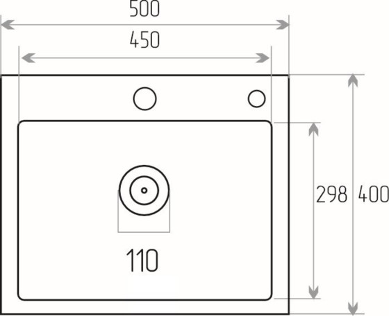 Кухонна мийка Valeso Handmade PVD 50*40 чорна (3,0/0,8)