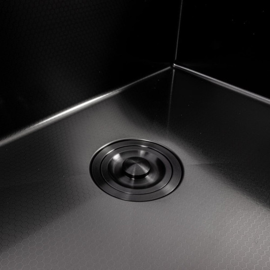 Кухонная мойка Valeso Handmade PVD 58*43 черная DECOR (3.0/0.8)