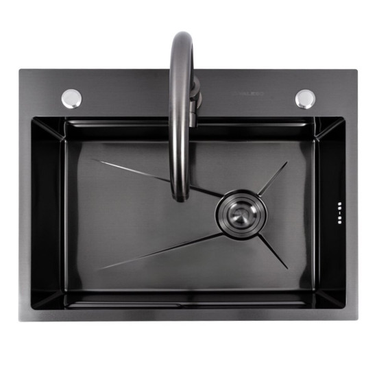 Кухонна мийка Valeso Handmade PVD CM 64*50B PVD чорна (Work station)