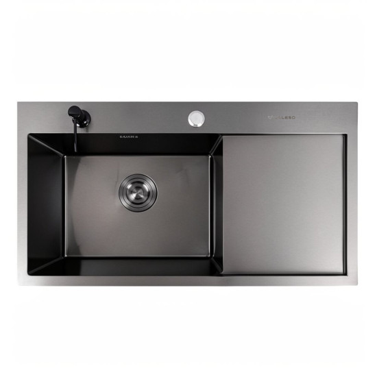 Кухонна мийка Valeso Handmade PVD CM 78*43 L PVD чорна (3.0/0.8)