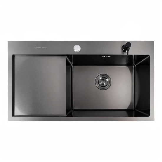 Кухонная мойка Valeso Handmade PVD CM 78*43 R черная (3.0/0.8)
