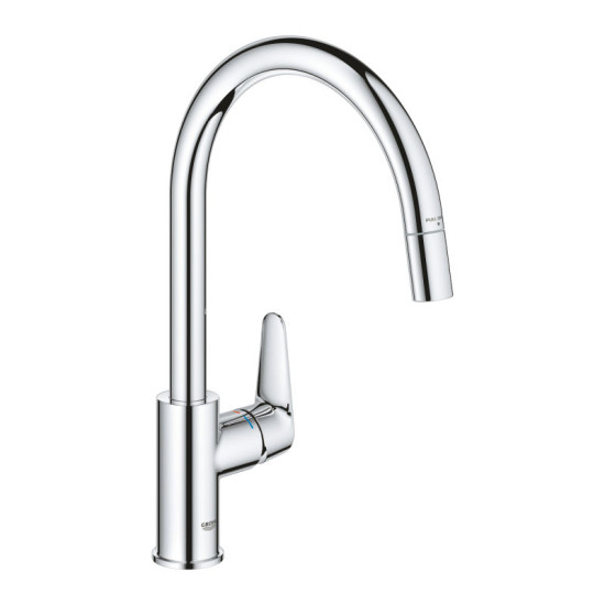 Кухонный смеситель с выдвижным изливом Grohe StartCurve 30562000