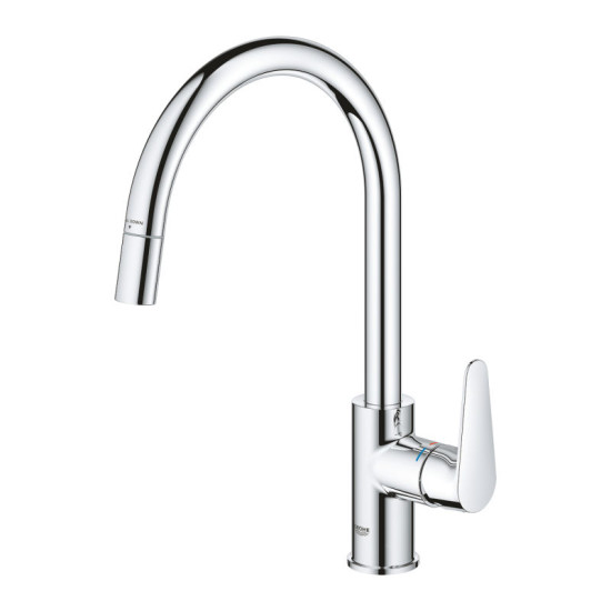 Кухонный смеситель с выдвижным изливом Grohe StartCurve 30562000