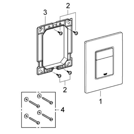 Панель змиву Grohe Even Black 38966KV0