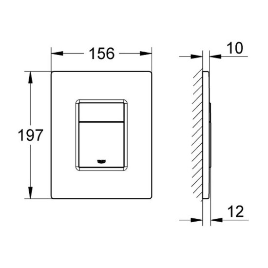 Панель змиву Grohe Even Black 38966KV0