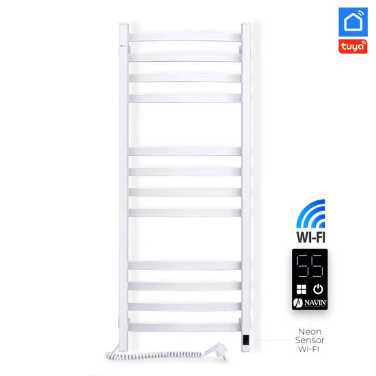 Полотенцесушитель Navin Avalon 480х1200 Sensor 12-103155-4812 с Wi-Fi левый, белый