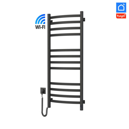 Рушникосушарка Navin Avalon 480х1200 Sensor 12-203155-4812 с Wi-Fi лівий, чорний муар