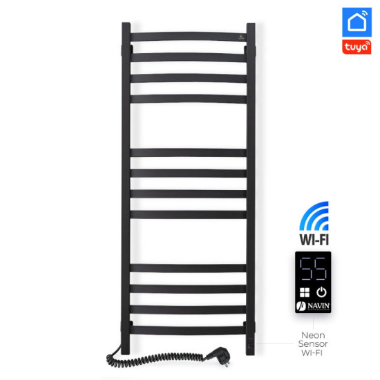 Рушникосушарка Navin Avalon 480х1200 Sensor 12-203155-4812 с Wi-Fi лівий, чорний муар