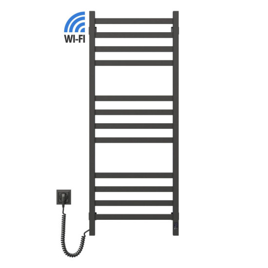 Рушникосушарка NAVIN Авангард 480х1200 Sensor 12-228155-4812 с Wi-Fi, лівий з таймером, чорний муар