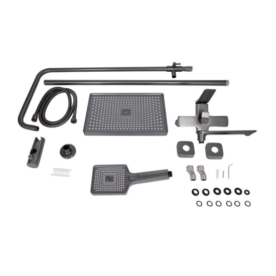 Душевая система Qtap Presto QTPRE111GRP45585 Graphite