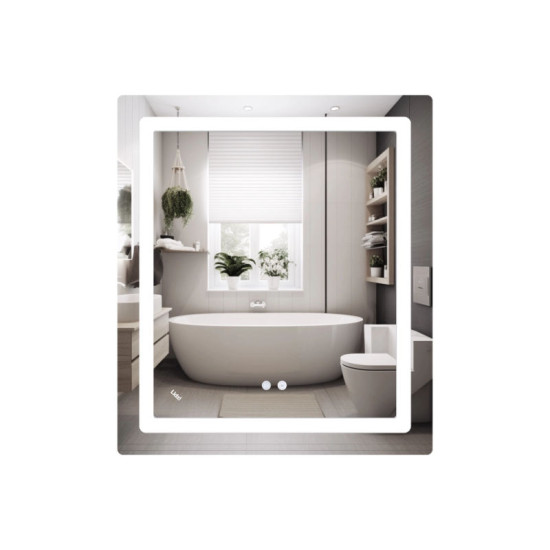Дзеркало Lidz Kubis (KU2) 700х800 з LED-підсвічуванням Touch LD78LF9048070