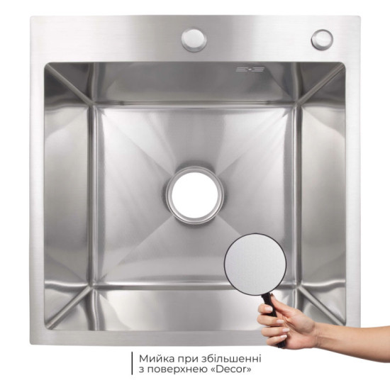 Кухонная мойка Lidz Handmade H5050H Decor Honeycomb 2,5/0,5 мм LDH5050DEC48365